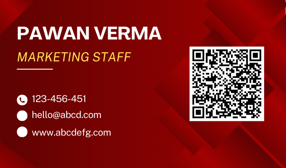 marketing staff Pawan Verma smart visitor card