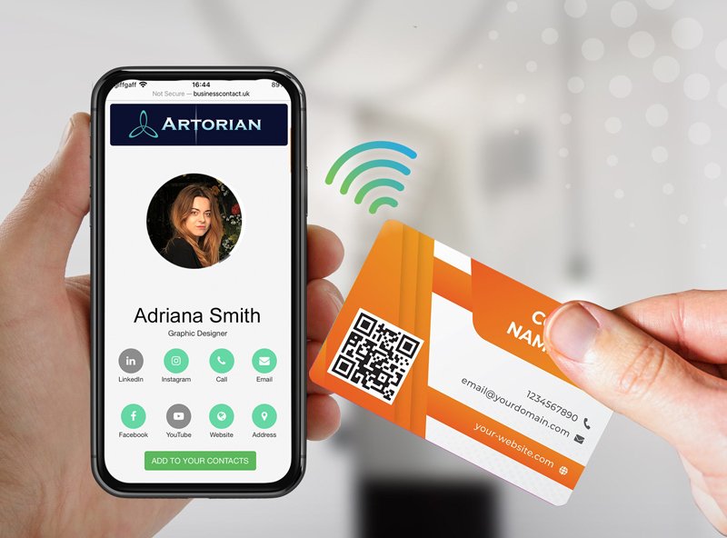 NFC smart business card connection