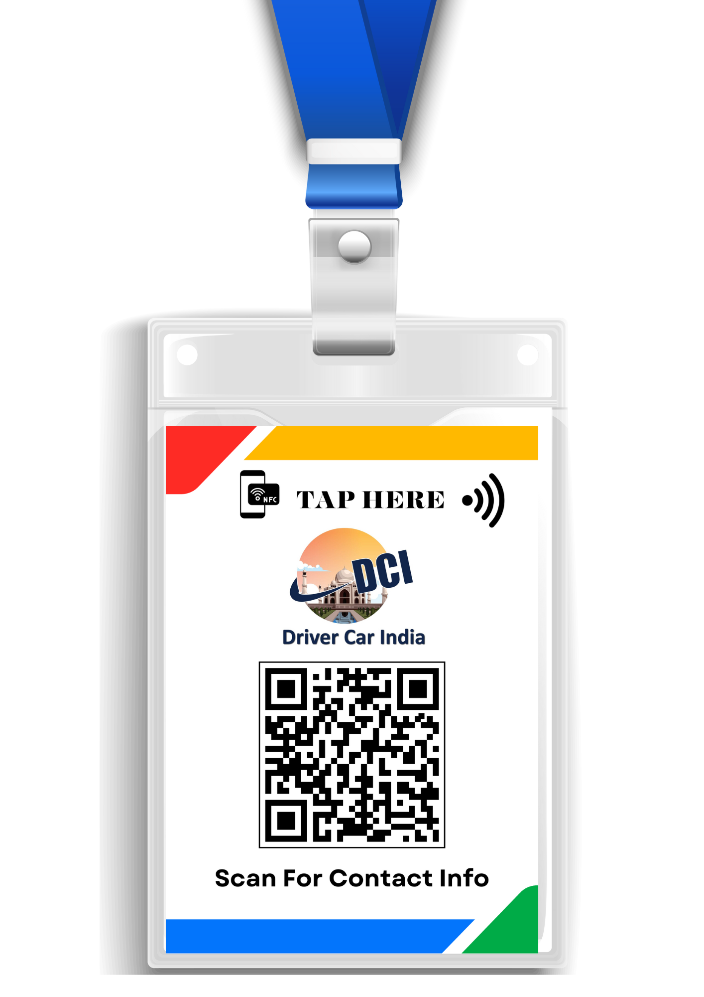 NFC business card with QR code for driver car india