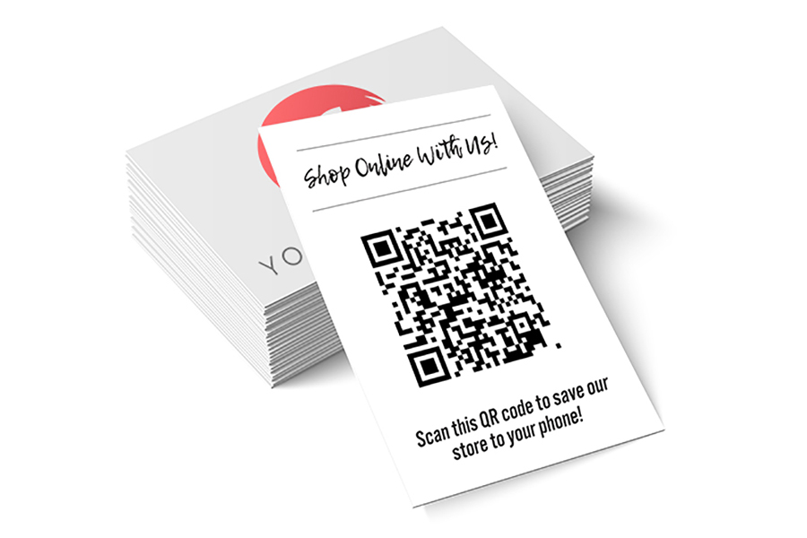 shopping category QR code business card